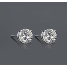Afbeelding in Gallery-weergave laden, Witgouden 14K 1,50 karaats mandtype set ronde diamanten oorknopjes - harrychadent.nl
