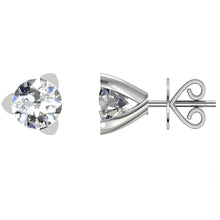 Afbeelding in Gallery-weergave laden, GIA-gecertificeerd Echte Witgouden 14K Ronde snede 3,00 Ct Diamanten Oorknopjes
