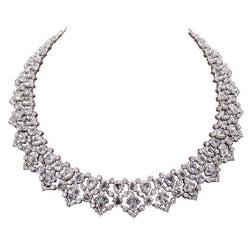 Witgouden 14K damesketting sprankelend F Vvs1 37 ct diamanten