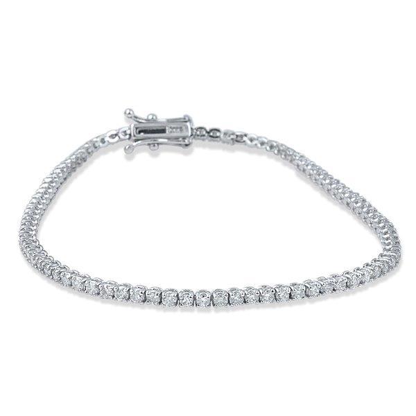 Witgouden 14K natuurlijke ronde geslepen diamanten tennisdame armband 7 Ct - harrychadent.nl