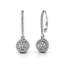 Afbeelding in Gallery-weergave laden, Witgouden Lady Dangle Diamonds Earring 14K Prong Set 2,50 karaat - harrychadent.nl
