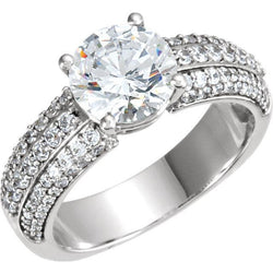 Witgouden diamanten verlovingsring 3.50 karaat sieraden Nieuw
