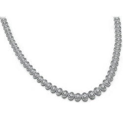 Witgoud 14K Dames Tennis Collier Natuurlijke Diamant Diamanten 12 Karaat