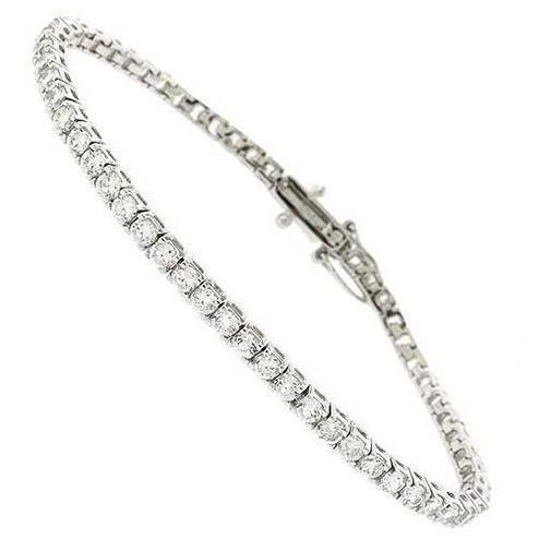 Witgouden 14K Echt Diamanten Tennisarmband Sprankelende Sieraden 4,80 Ct
