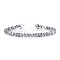 Witgoud Prong Natuurlijke uit de a aarde gewonnen Diamanten Basic Tennisarmband 6.90 Karaat