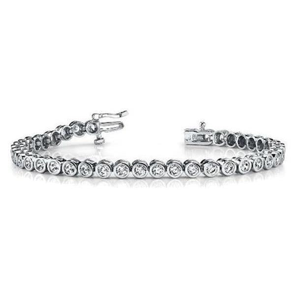 Witgouden Ronde Briljant Geslepen Echt Diamanten Tennisarmband 4,80 karaat - harrychadent.nl