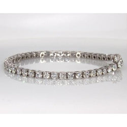 Witgouden Ronde Echt Diamanten Tennisarmband Lady Fine Jewelry 7 Ct