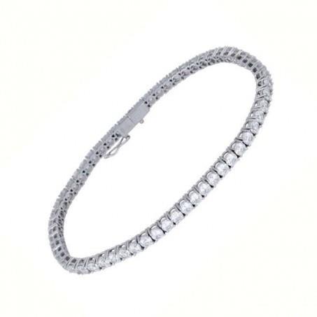 Witgouden Ronde Geslepen Echt Diamanten Tennisarmband 6 Karaat 14K
