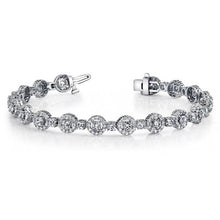 Afbeelding in Gallery-weergave laden, Witte Ronde Echt Diamanten Tennisarmband Goud 14K 9,40 Karaat
