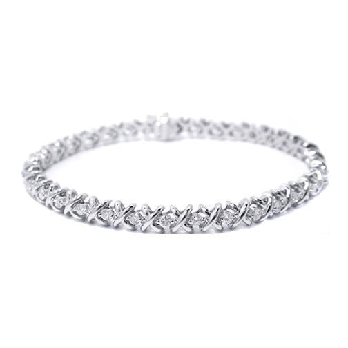 X-Stijl 6,60 Ct Rond Geslepen Echt Diamanten Tennisarmband Goud 14K Sieraden