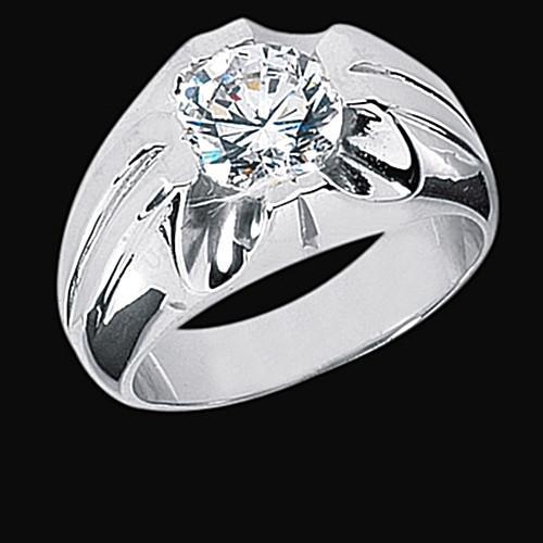 Zigeuner 2,50 karaat ronde diamanten solitaire ring witgoud 14K