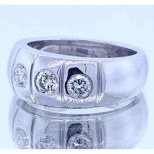 Afbeelding in Gallery-weergave laden, Zigeuner drie ronde diamanten verjaardag band sieraden
