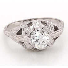 Afbeelding in Gallery-weergave laden, Zoals Edwardiaanse sieraden diamanten verlovingsring Milgrain griffenzetting
