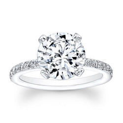 diamant Witgoud 14K sieraden 1.20 karaat Solitaire met accenten Ring