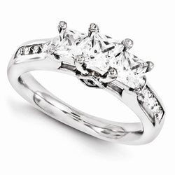 diamant drie stenen stijl ring 2,25 karaat vrouwen sieraden nieuw