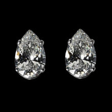 Afbeelding in Gallery-weergave laden, diamanten Dames oorknopjes 3,5 karaat witgoud peer geslepen - harrychadent.nl
