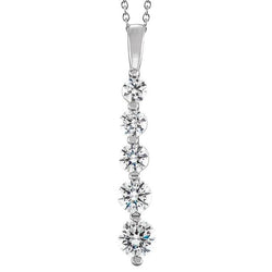 diamanten Journey hanger vijf stenen 4,10 karaat dames sieraden Nieuw