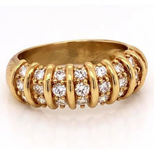 Afbeelding in Gallery-weergave laden, diamanten band 2 karaat vintage stijl diamant geel goud vrouwen sieraden - harrychadent.nl
