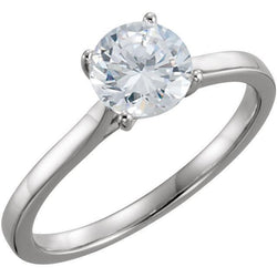 diamanten solitaire verlovingsring 1 karaat witgoud 14K