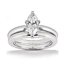 Afbeelding in Gallery-weergave laden, diamanten verloving Solitaire Ring Band Set 1,25 Carat Marquise WG 14K - harrychadent.nl
