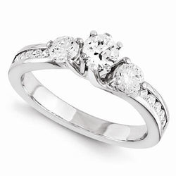 diamanten verlovingsring Three Stone Fancy Ring 1,95 karaat 14K witgoud