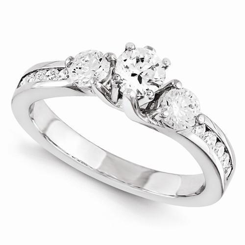 diamanten verlovingsring Three Stone Fancy Ring 1,95 karaat 14K witgoud - harrychadent.nl