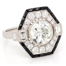 Afbeelding in Gallery-weergave laden, diamanten verlovingsring oude mijnring 5 karaat witgoud 14K sieraden - harrychadent.nl
