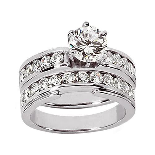 diamanten verlovingsring set 2.11 karaat witgouden sieraden Nieuw - harrychadent.nl