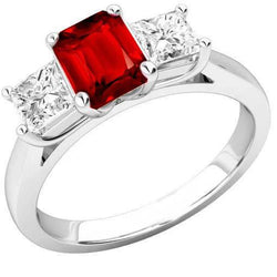 griffen set rode robijn en diamanten 4,00 karaats ring 14K goud