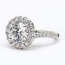 Afbeelding in Gallery-weergave laden, halo diamanten ring 2,50 karaat ronde geslepen vrouwen wit goud 14 sieraden - harrychadent.nl
