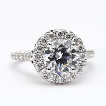 Afbeelding in Gallery-weergave laden, halo diamanten ring 2,50 karaat ronde geslepen vrouwen wit goud 14 sieraden - harrychadent.nl
