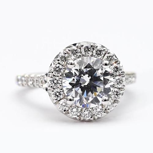 halo diamanten ring 2,50 karaat ronde geslepen vrouwen wit goud 14 sieraden - harrychadent.nl