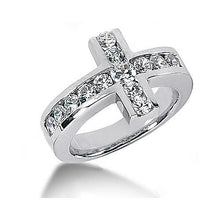 Afbeelding in Gallery-weergave laden, kruisvorm dames diamanten ring band set 3,40 ct. Wit goud - harrychadent.nl
