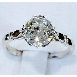 oude mijnwerker Solitaire diamanten ring verloving 2,50 karaat sieraden 14K