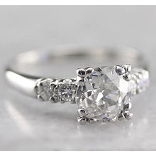 Afbeelding in Gallery-weergave laden, oude mijnwerker kussen verlovingsring diamanten ring 2 karaat wit goud 14K - harrychadent.nl
