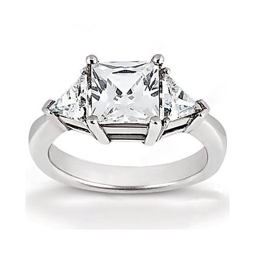 prinses diamant Drie stenen ring met biljoenen 2,21 ct. Sieraden - harrychadent.nl