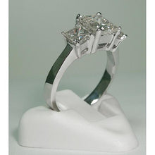 Afbeelding in Gallery-weergave laden, prinses geslepen drie stenen diamanten damesring 3.50 karaat witgoud - harrychadent.nl
