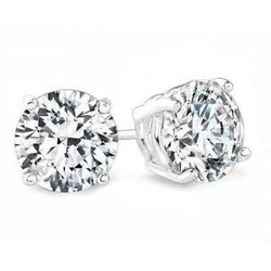 Natuurlijke Diamanten Oorbel 4.50ct - Witgoud 14K