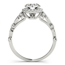 Afbeelding in Gallery-weergave laden, ronde halo diamant 1,50 karaat verlovingsjubileum ring WG 14K - harrychadent.nl
