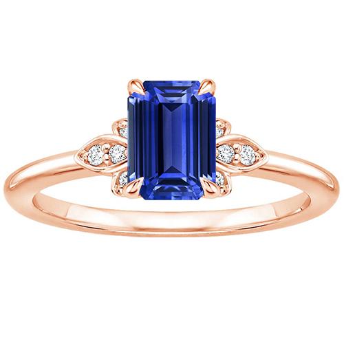 smaragd Rose goud 14K Ring Ceylon Sapphire & diamant 3,50 karaat - harrychadent.nl